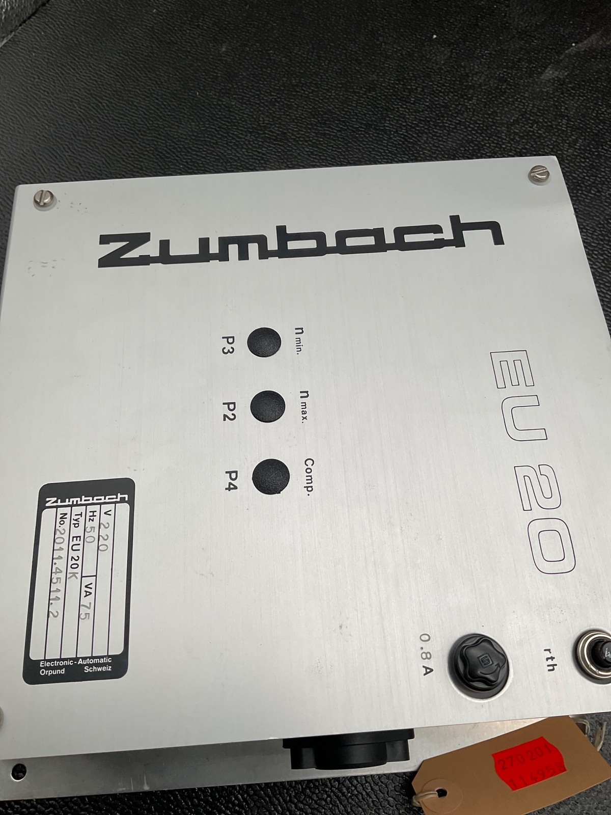 ZUMBACH EU 20K Speed Control Unit USED