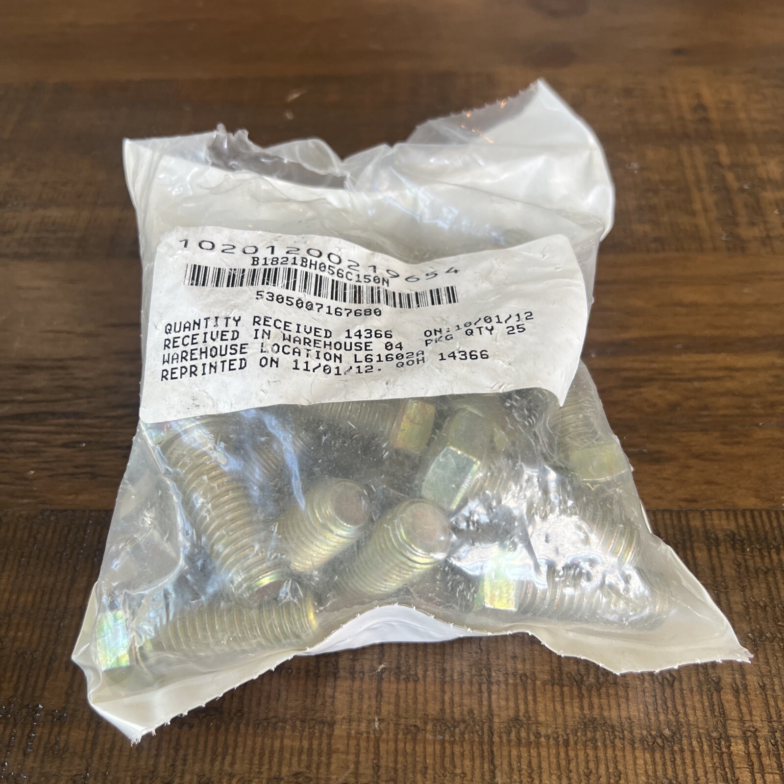 25 Pack SCREW HEX HEAD 9/16-12 X 1.50 B1821BH056C150N