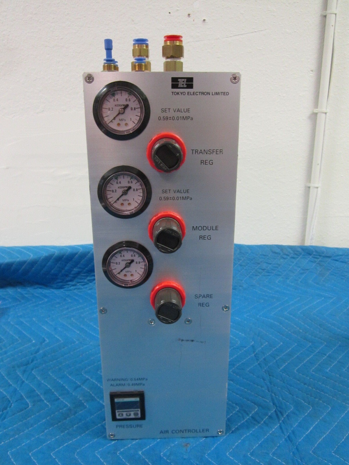 TEL Tokyo Electron Air Controller Gauge Assembly 3M87-022555 w/ SUNX DP2-22 1MPa