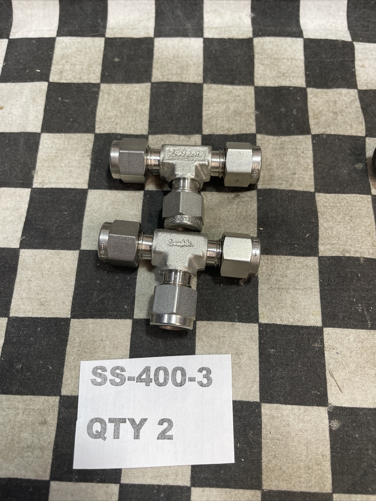 5x SWAGELOK SS-400-4 SS-400-3 SS-400-9, TEE CROSS ELBOW UNION 1/4″, #1374V15