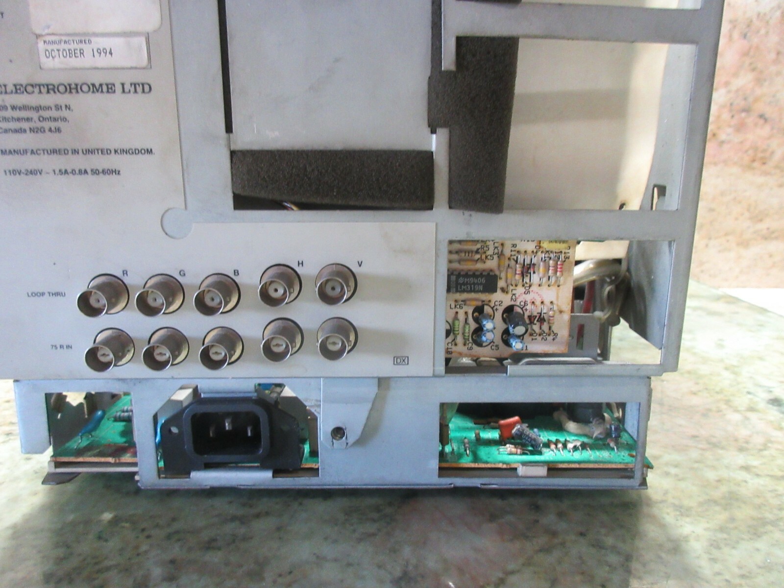 ELECTROHOME CRT DISPLAY 38-C05IMN-P1 C1411DMS TOSHIBA M34KLP22XP02 HYUNDAI LATHE