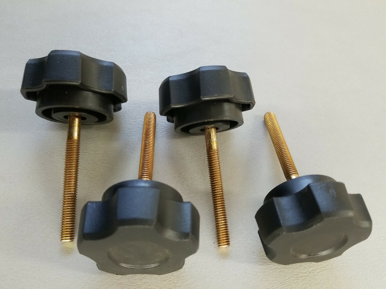 (4) M6x1.0x50 ,6mm Male Threaded Plastic Head Screw Knob Black