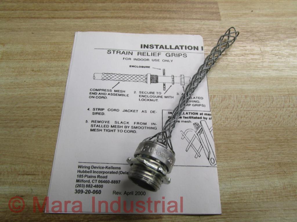 Hubbell/Kellems 073031201 Cord Grip w/Instructions (Pack of 6)