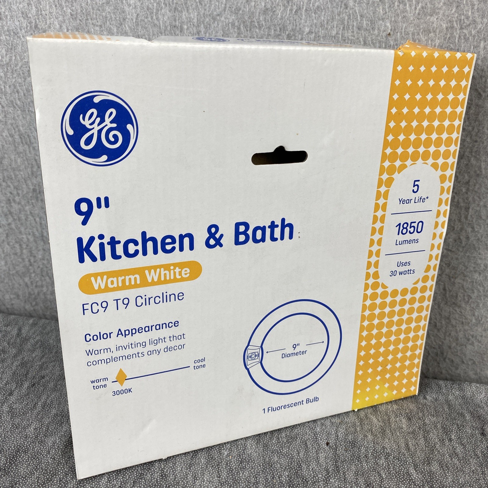GE Lighting FC9T9/KB Circline Fluorescent Lamp 9″ 30W 3000K Warm White NEW✅