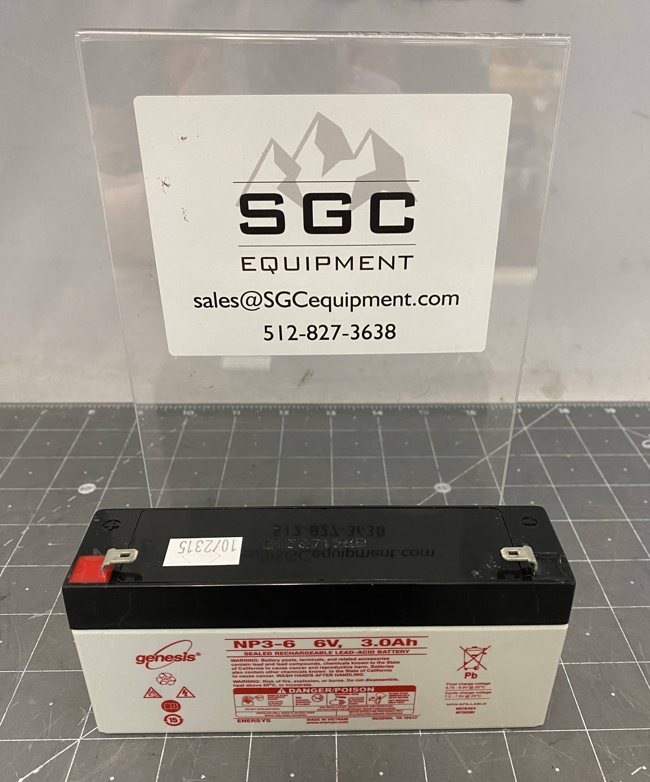 Enersys Energy Products Inc. Genesis Rechargeable Battery 6V 3.0Ah PN: NP3-6