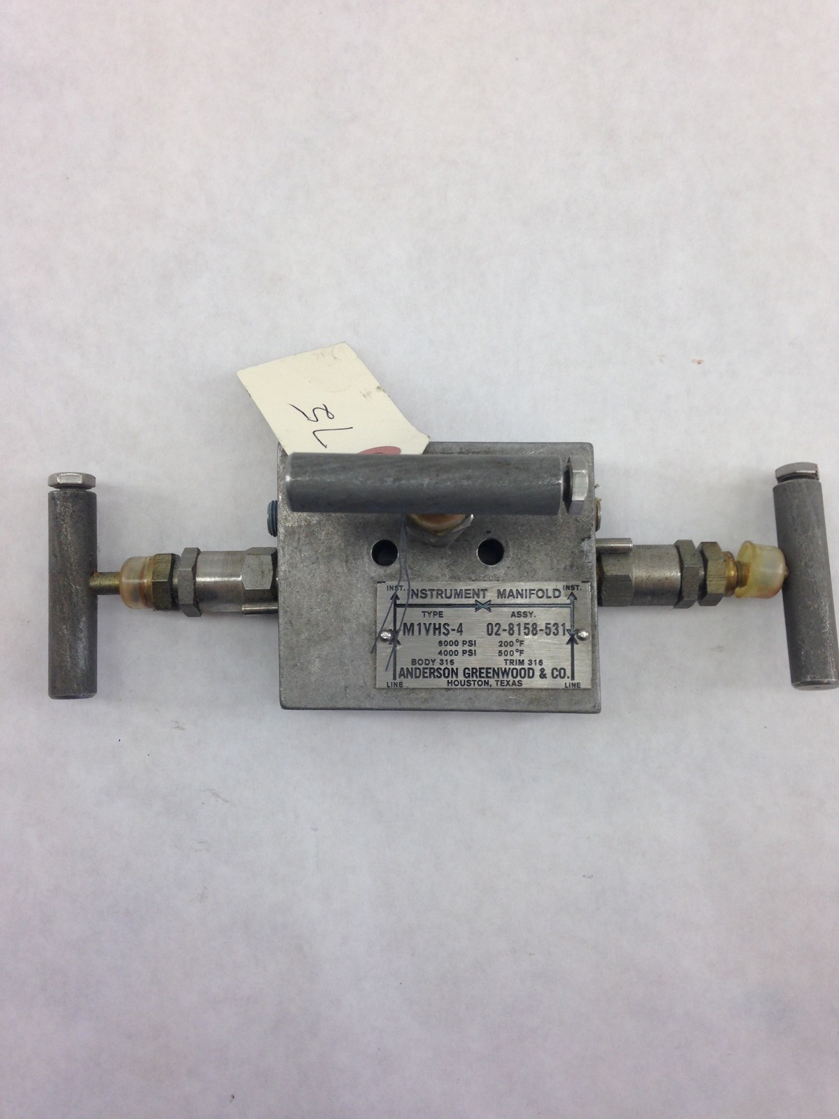 ANDERSON GREENWOOD M1VHS-4 INSTRUMENT MANIFOLD VALVE 02-8158-531, (H344)