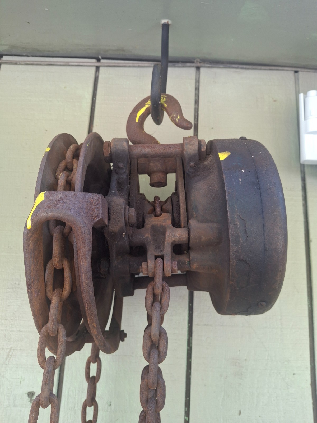 Yale Chain Hoist 1/2 Ton Spur Gear Block #125 8Ft Chain 1/4 Manual Hand Chain