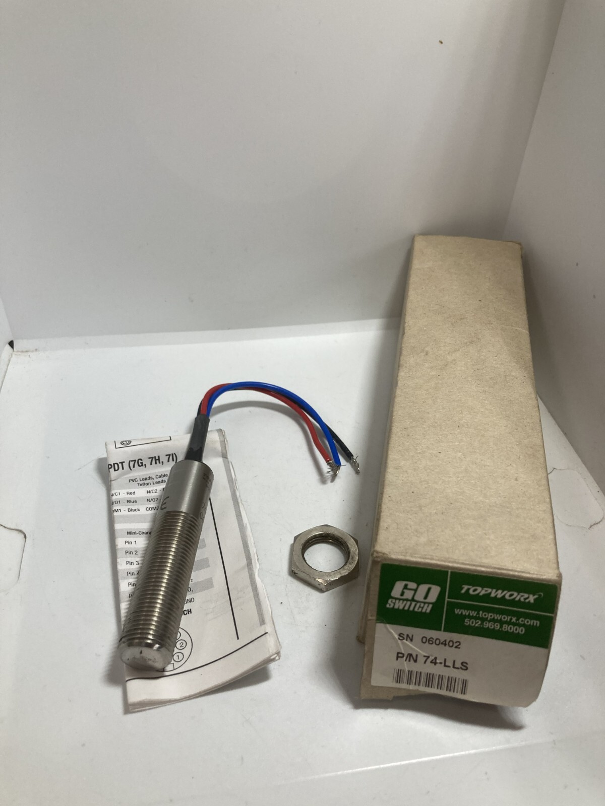 TOPWORX 74-LLS PROXIMITY SWITCH STAINLESS STEEL 4A/120VAC 3A/24VDC NIB