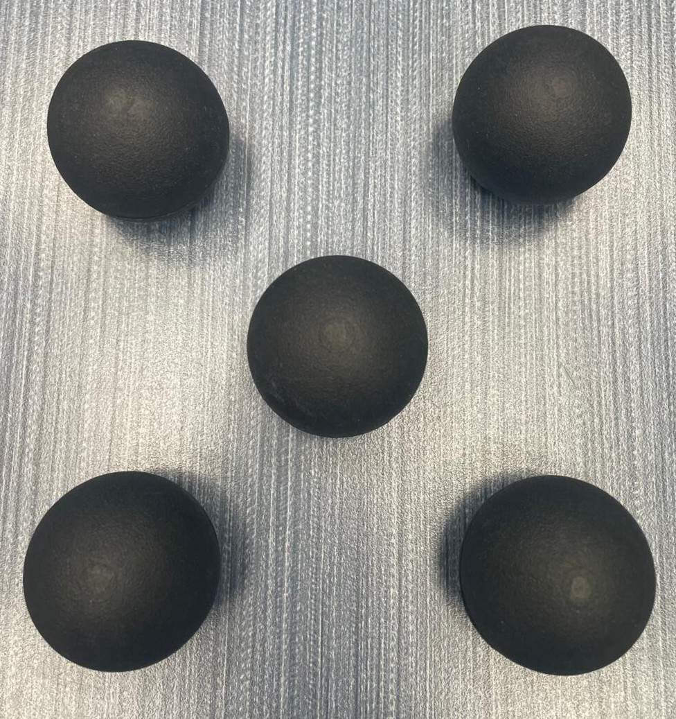 Lot of 5 x 1-3/8″ Soft Ball Knob 3/8-16 Steel Zinc Insert Soft Touch Handle