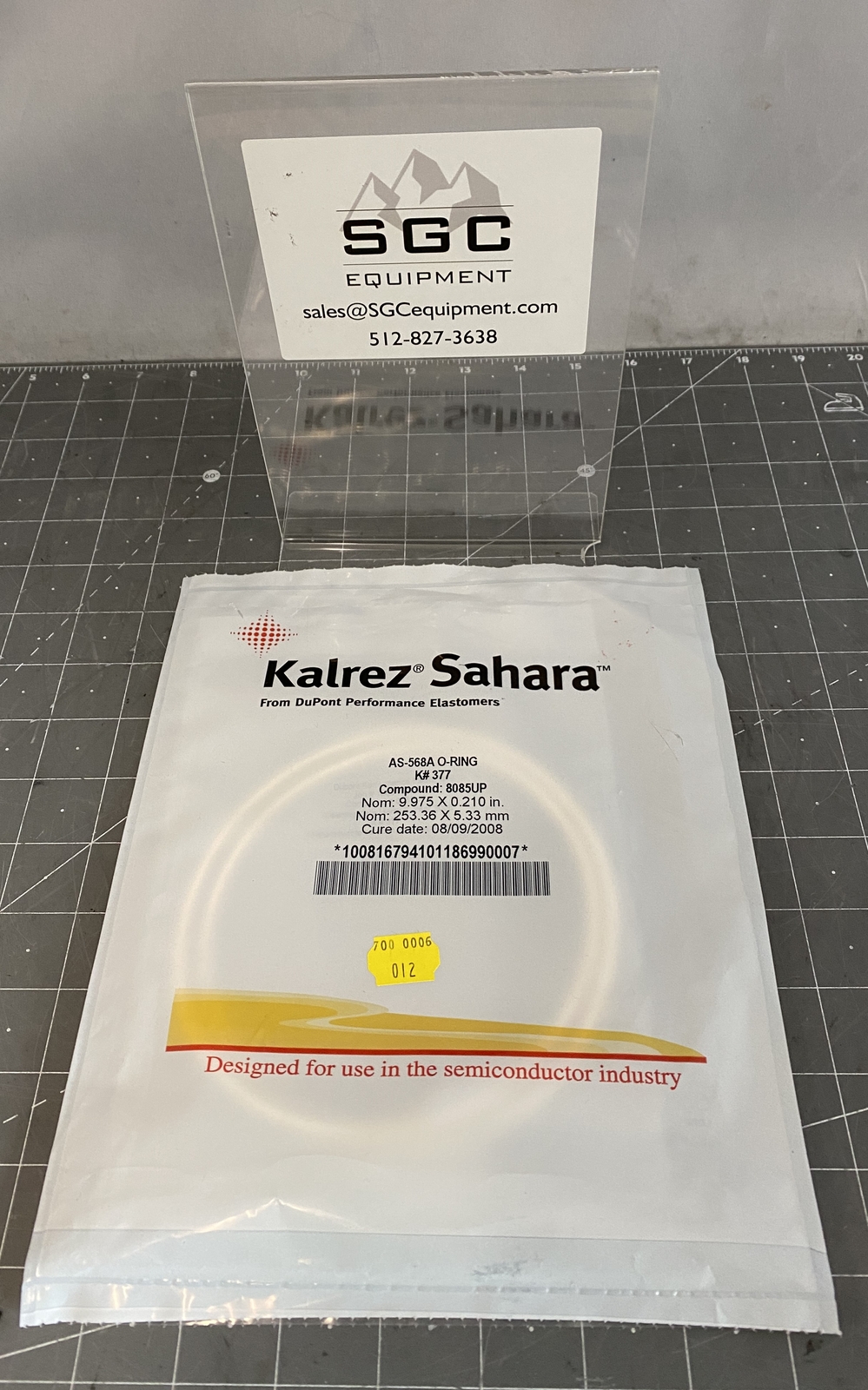 Kalrez K#377 O-Ring 8085UP 9.975 x 0.210 in 253.36 x 5.33 mm PN: AS-568A