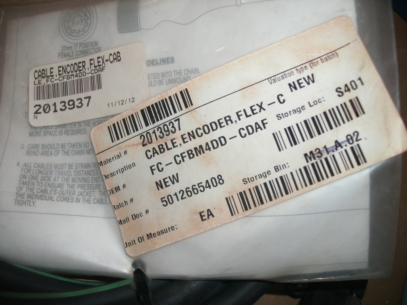 FLEX CABLE FC-CFBM4DD-CDAF ENCODER CABLE