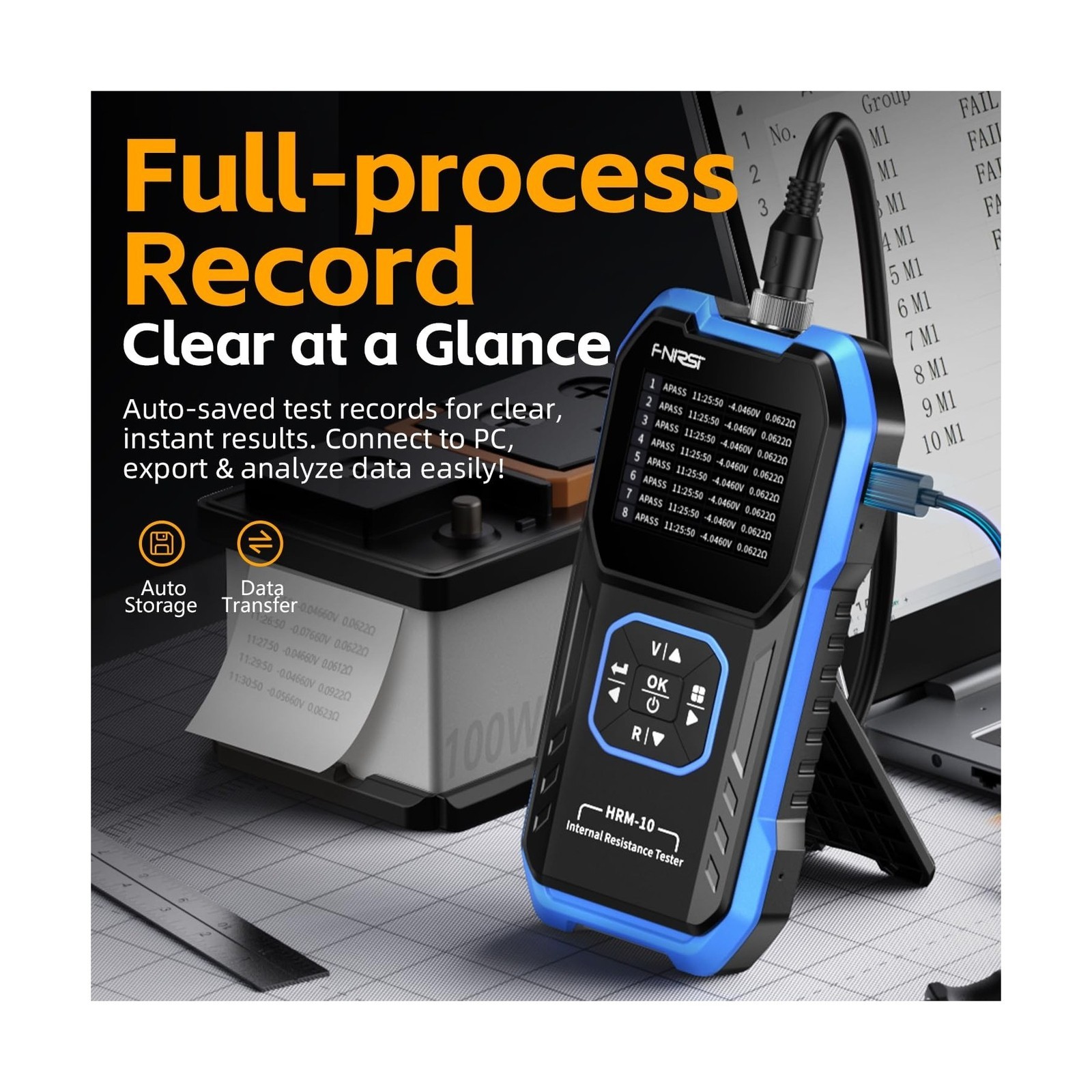 FNIRSI HRM-10 Voltage Internal Resistance Battery Tester，Battery Voltage