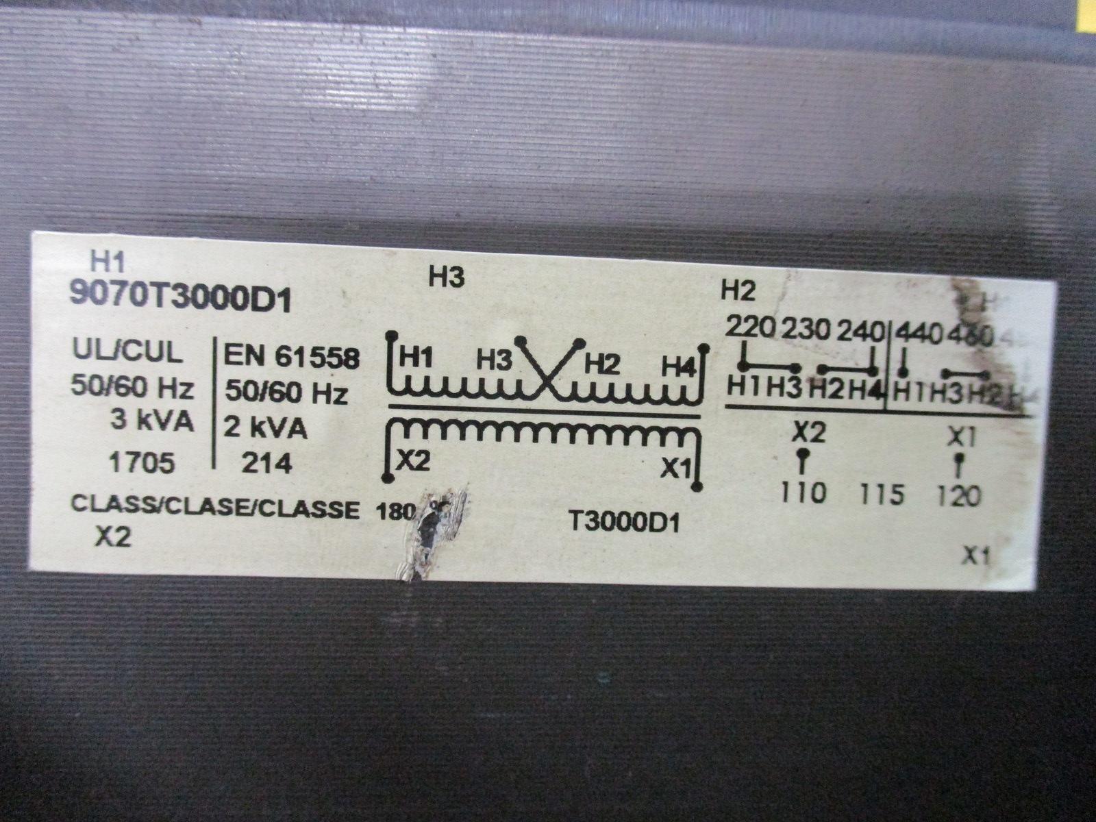 Schneider Eletric 9070T3000D1 Square D Transformer