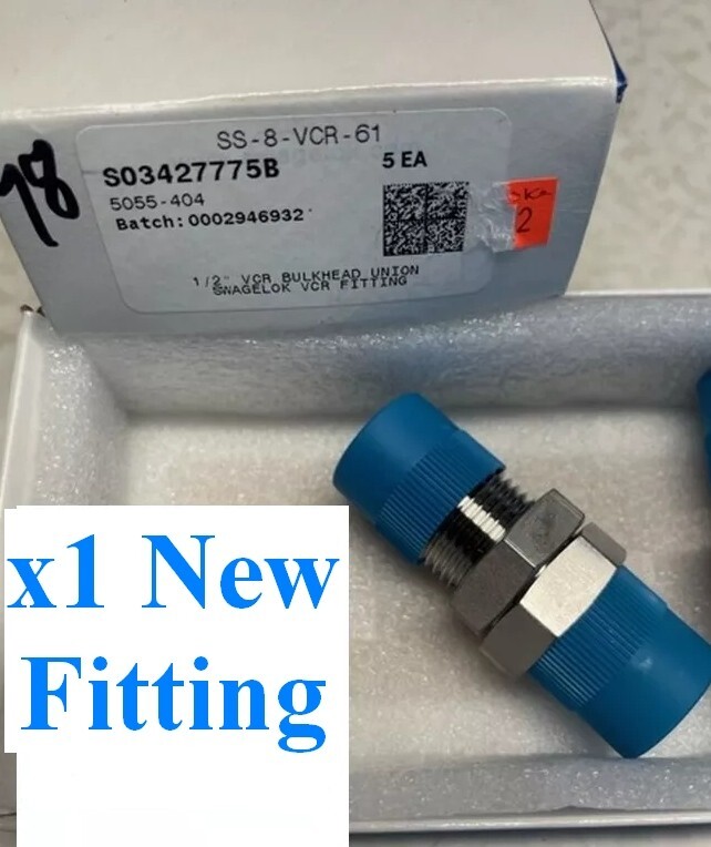 NEW Swagelok SS-8-VCR-61 316 Stainless VCR Face Seal Fitting 1/2 in. Bulkhead