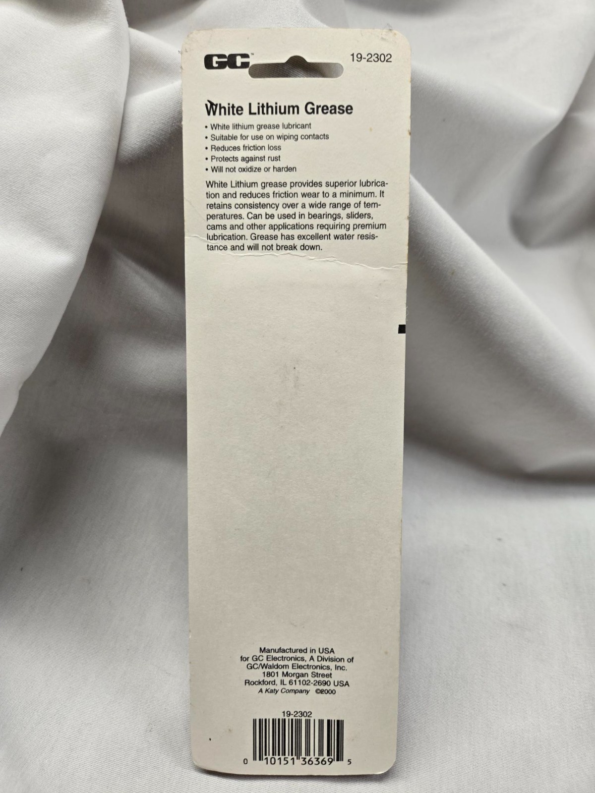 GC Electronics White Lithium Grease – 1.75 oz. Squeeze Tube # 19-2302