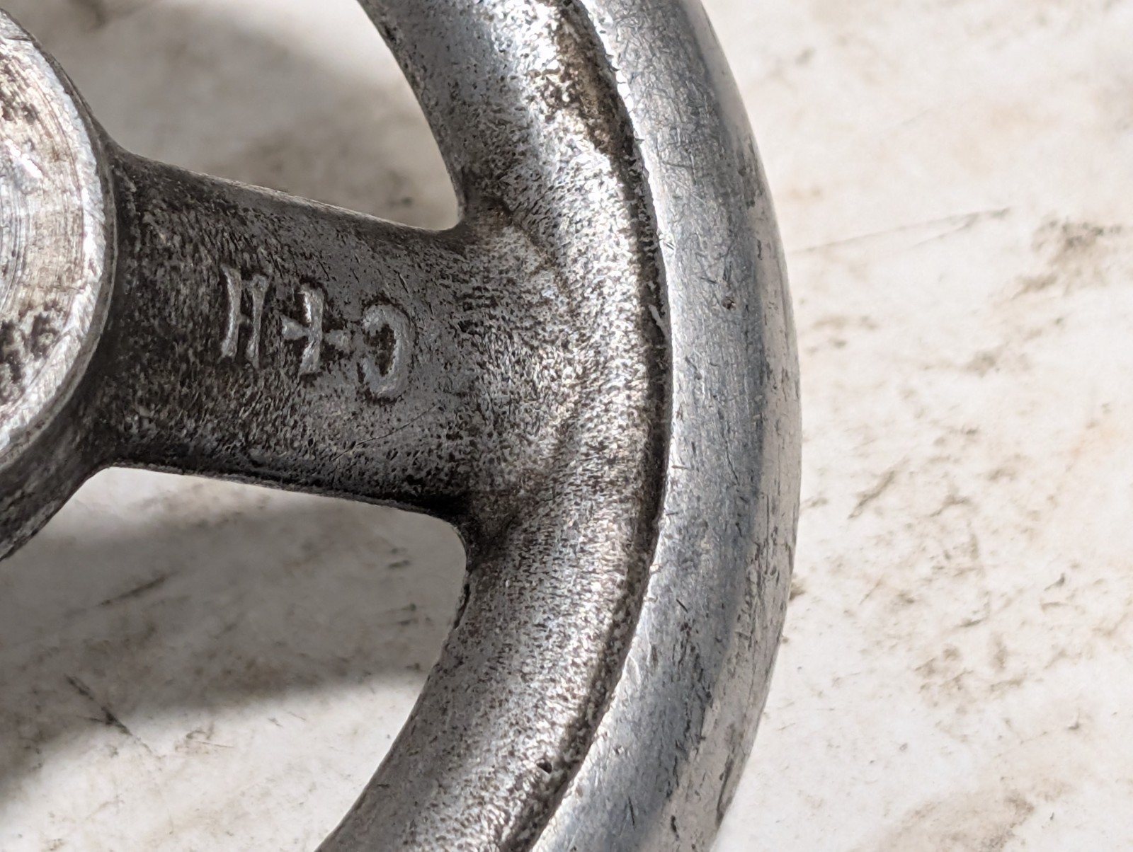 C+H 120 Spoked Handwheel, Three Spokes, Central Bore, Heavy Duty, Central Bore