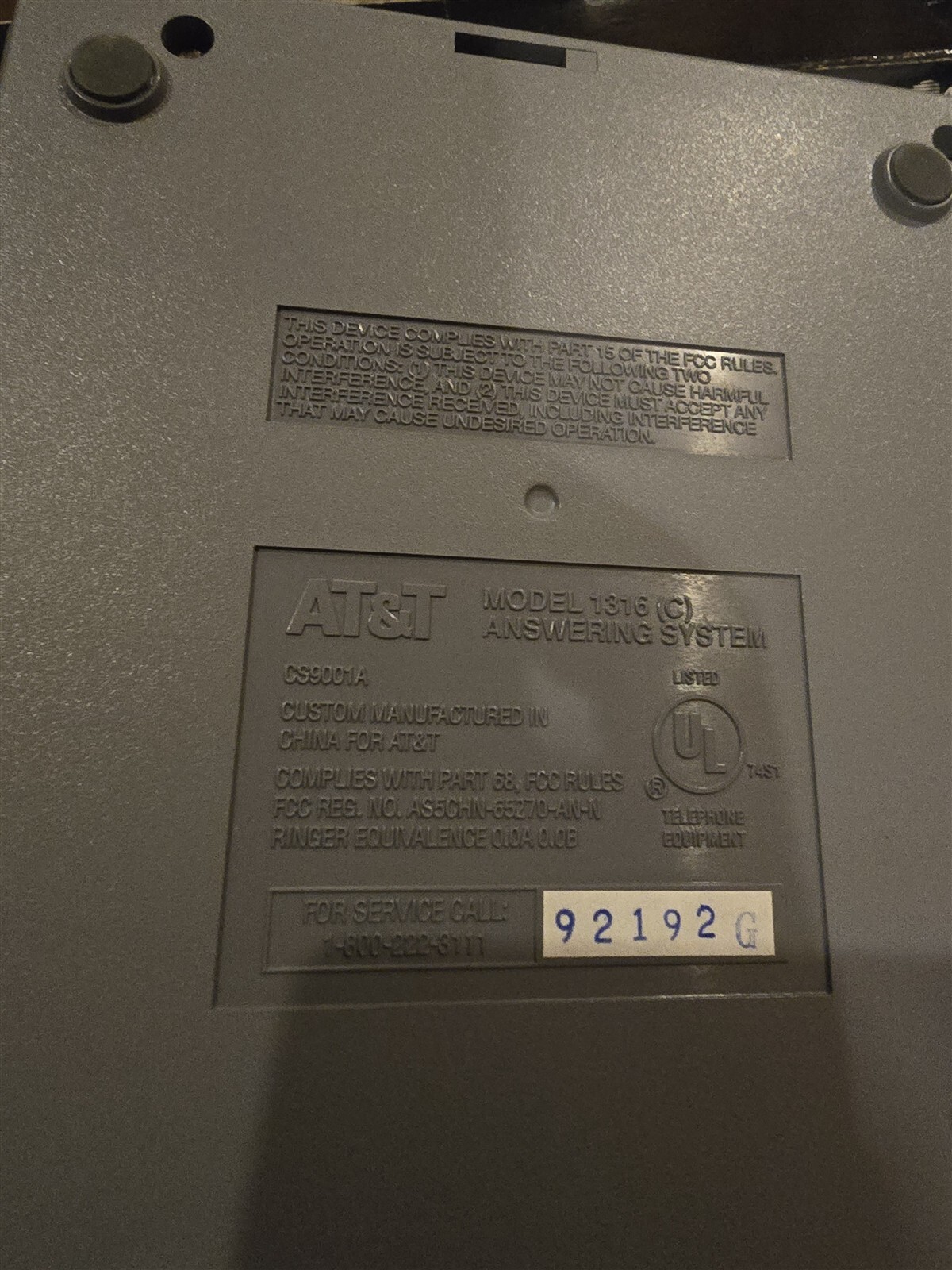 NEW AT&T 1316 Remote Answering System, No Cords *FREE SHIPPING*