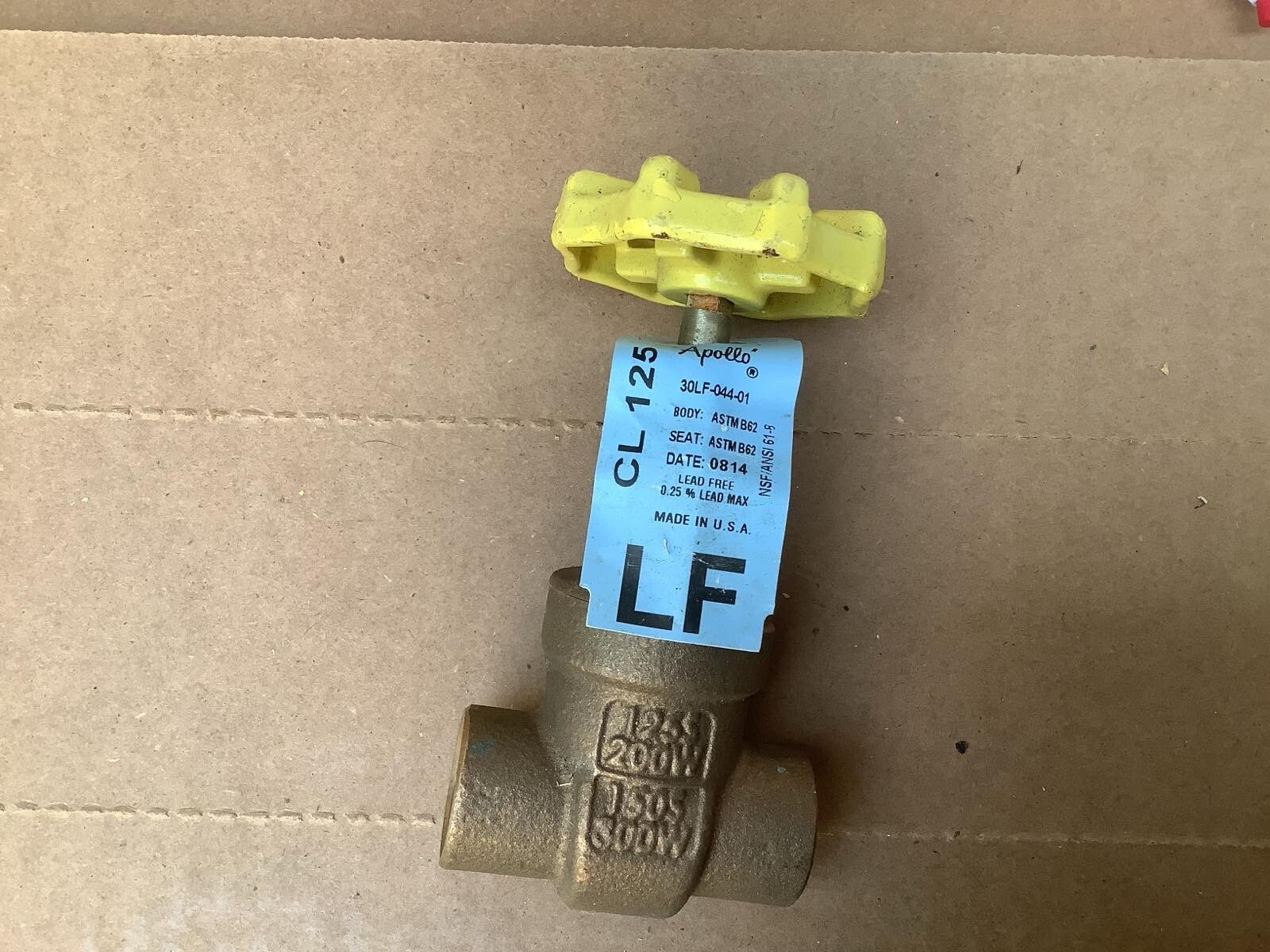 3/4 Gate Valve Apollo Solder Lead Free Bronze CL125 30LF-044-01