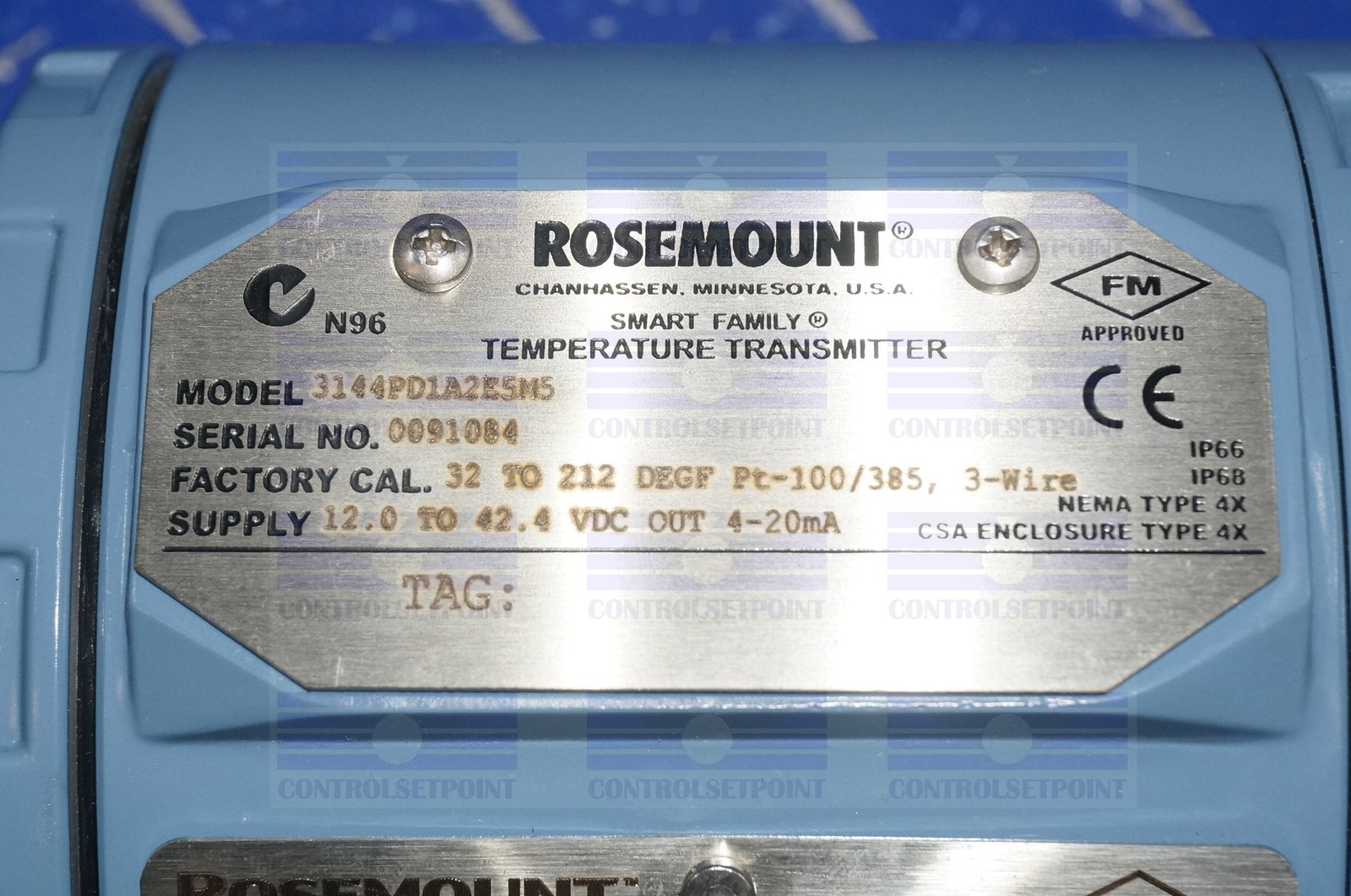 EMERSON ROSEMOUNT 3144PD1A2E5M5 TEMP TRANS 3144 PD1 ID91084