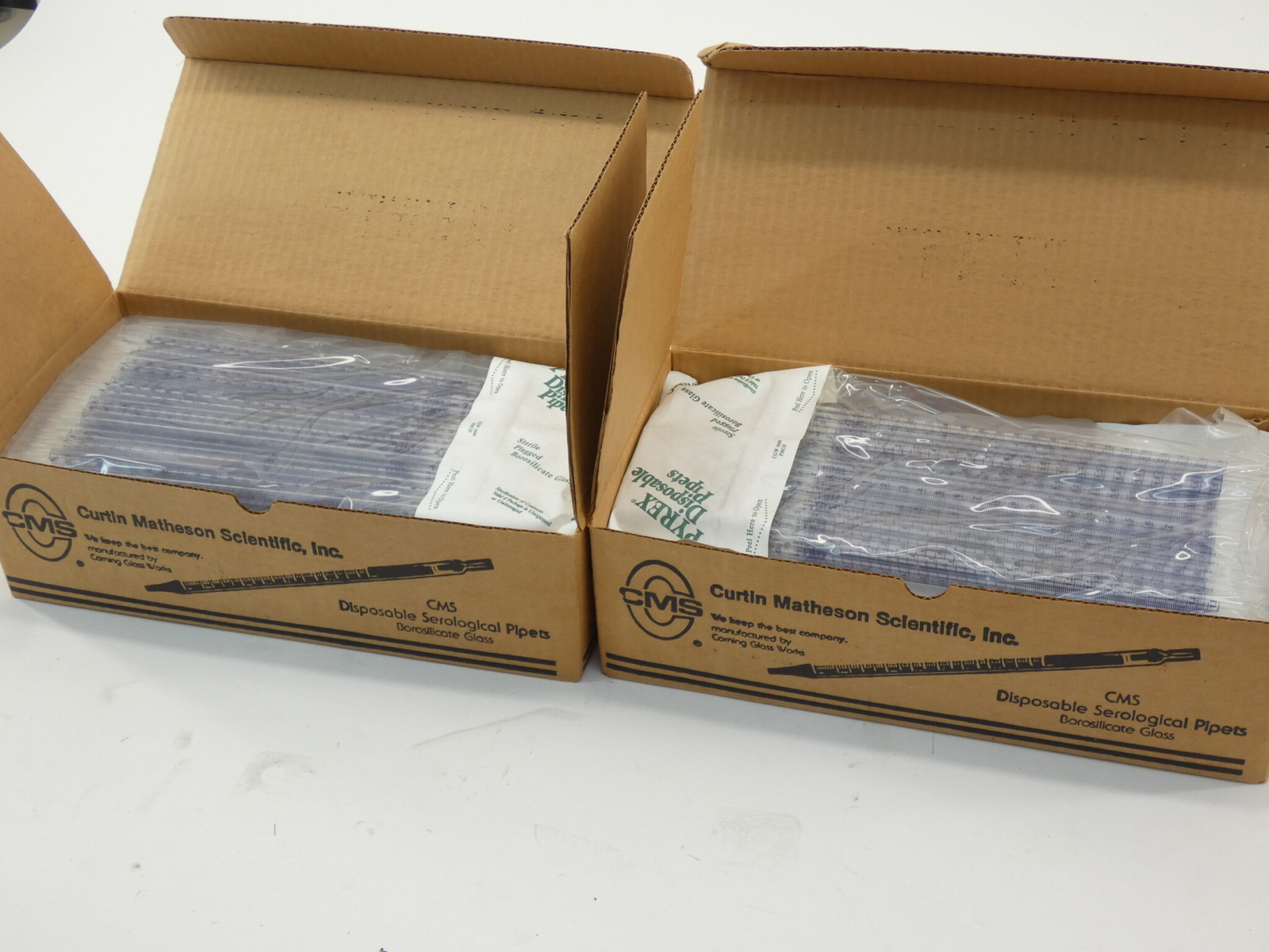 *Lot of 1000* CMS Corning Pyrex Disposable Pipet 2mL 1/100 Serological Borosi…