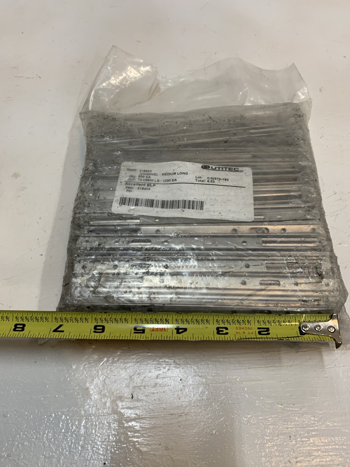 500 Pack of Utitec 218503 Channels – Medium Long 6.53 Accellent ELP C10570-183