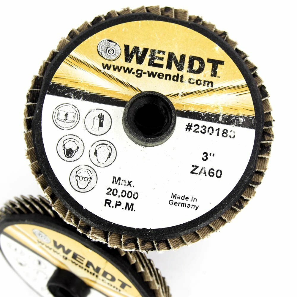 Wendt 230183 3″ 60 Grit Zirconia Internal Thread Mini Flap Disc (10-Pack) –