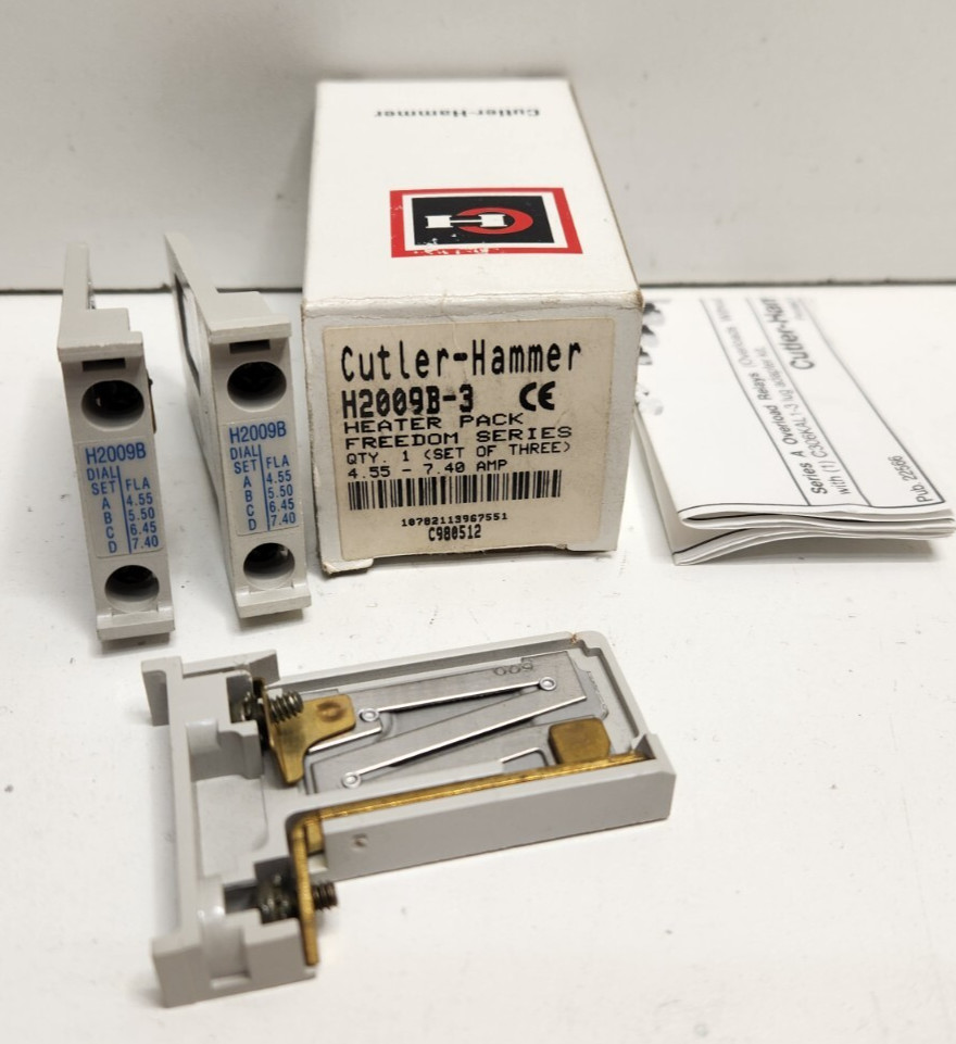 LOT OF 3 NEW IN BOX! CUTLER-HAMMER 4.55-7.4A FREEDOM SERE HEATER COILS H2009B-3