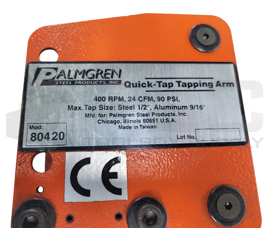 PALMGREN 80420 QUICK-TAP TAPPING ARM 400RPM 24CFM 90PSI
