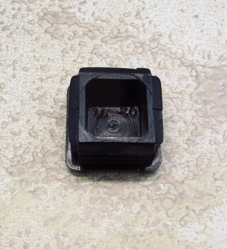 QTY 8 Black 3/4″ Inch, 16-20 Gauge Square Tube End Cap Plastic Insert Plugs