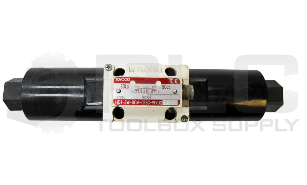 TOYO-OKI HD1-3W-BGA-025C-WYD2A DIRECTIONAL VALVE W/ (2) SLH1 COIL