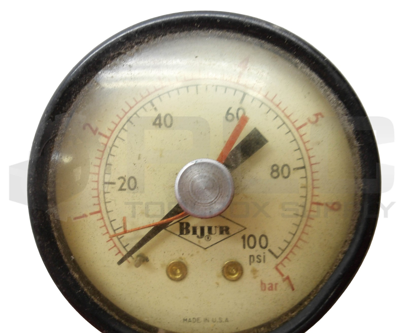 BIJUR PRESSURE GAUGE 0-100PSI 0-7BAR