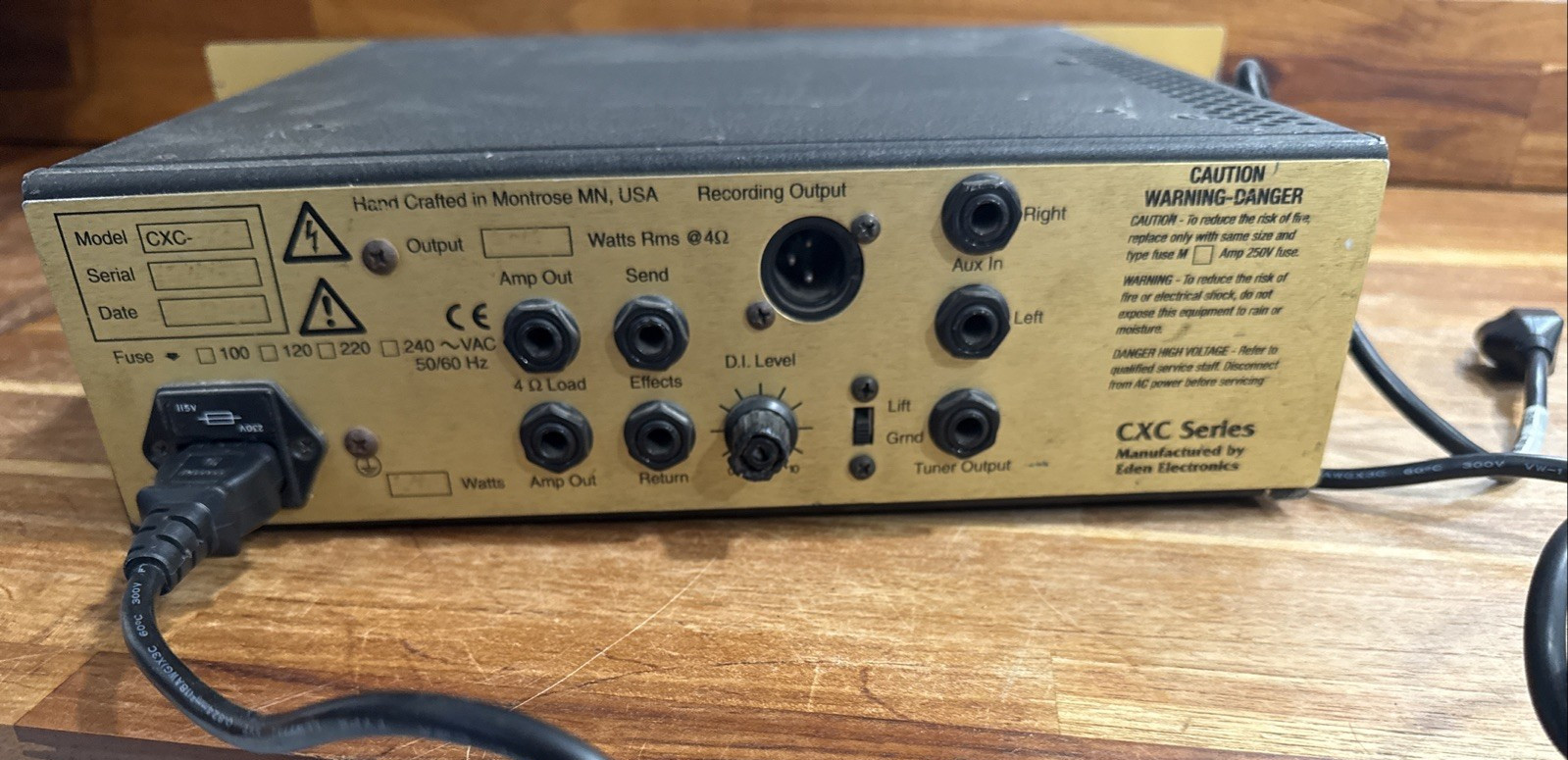 David Eden CXC Solo Series Hybrid Bass Guitar Amplifier W Power Cord Working
