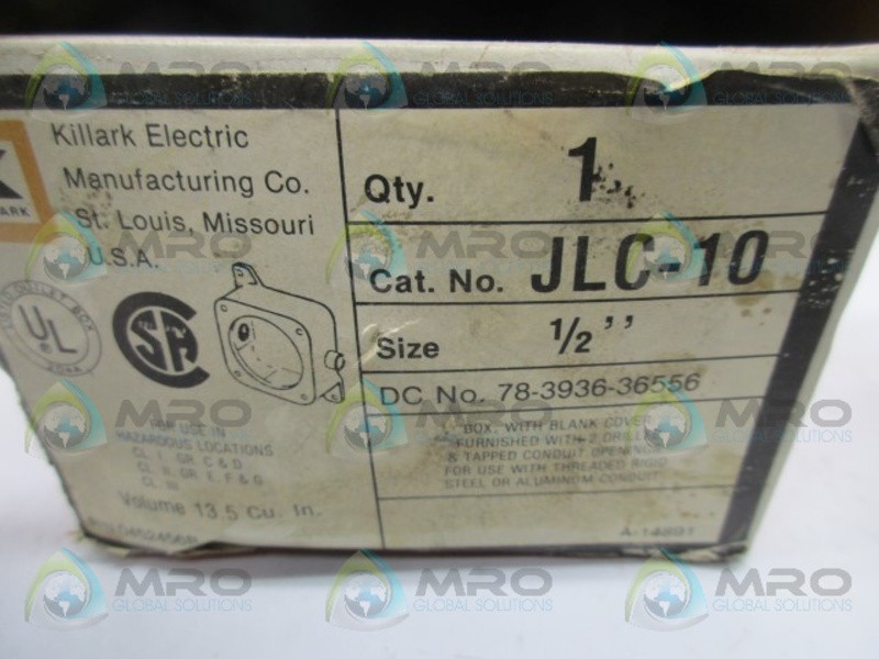 KILLARK JLC-10 1/2″ ALUM JL C TYPE W NSMP