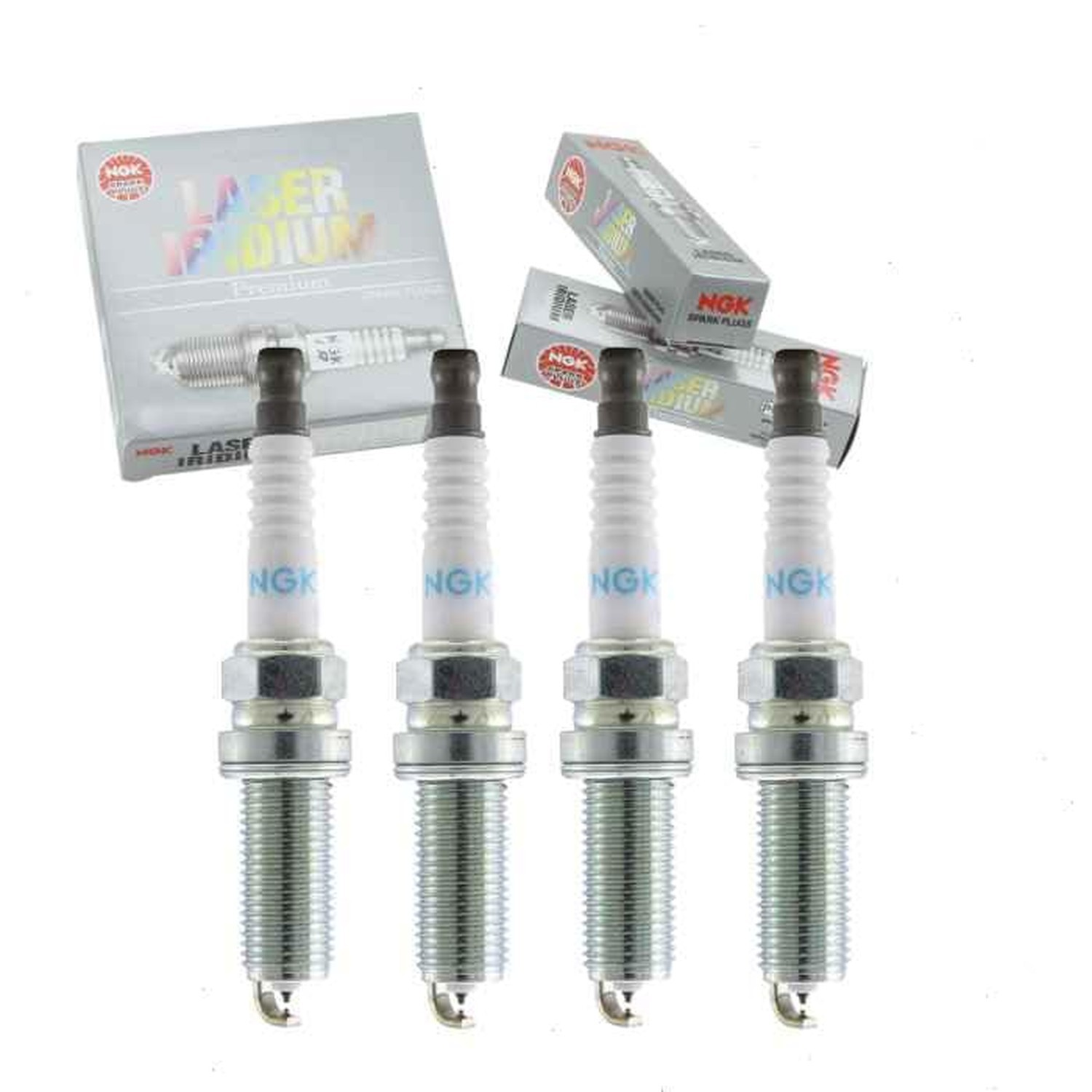 4 pc NGK Laser Iridium Spark Plugs compatible with Mazda CX-9 2.5L L4 2016-2020