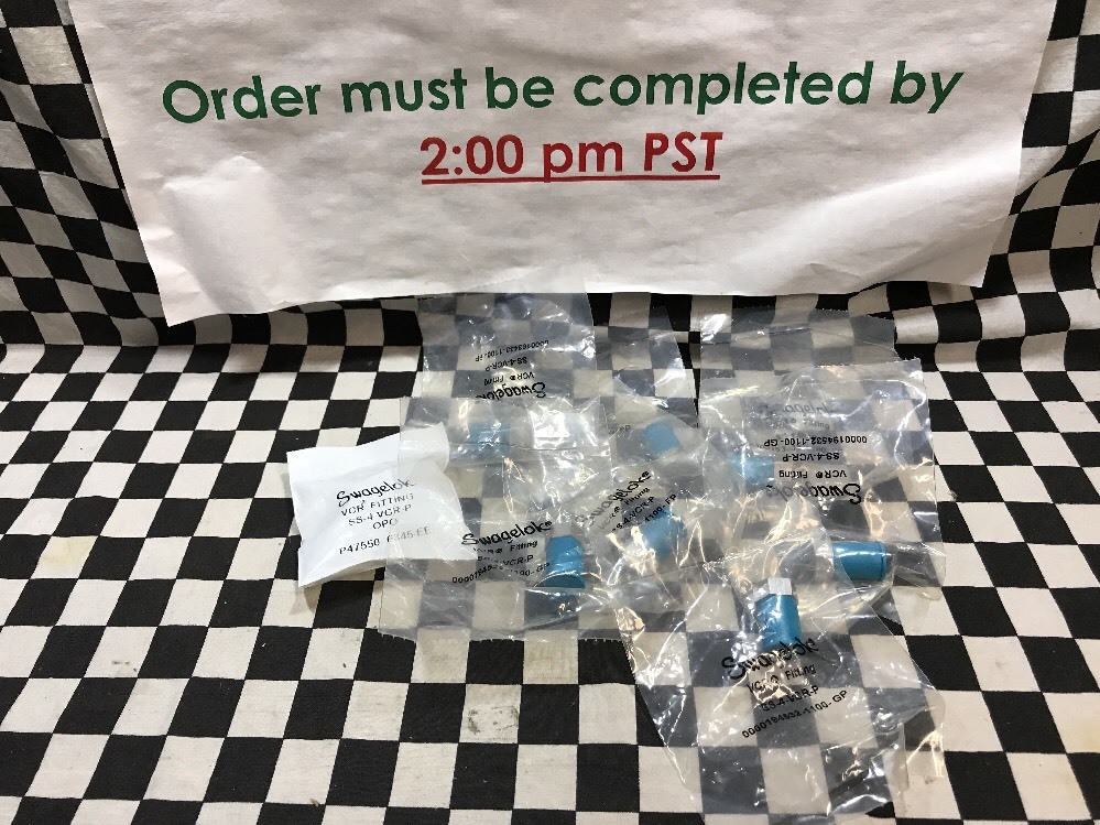 Lot Of 8 Swagelok Face Seal Plug 1/4″, SS-4-VCR-P, SHIPSAMEDAY #130Z2 Box A