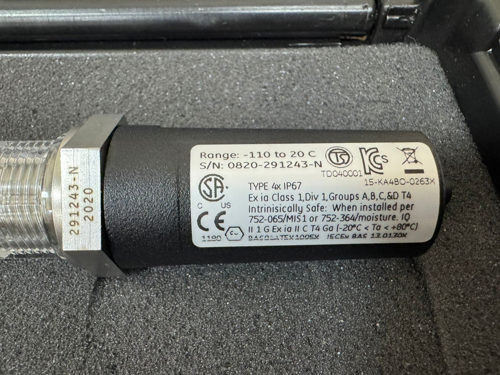 GE Panametrics / MIS Probe 2 / Aluminum Oxide Moisture Probe/ MISP2-2W-T30-100-0