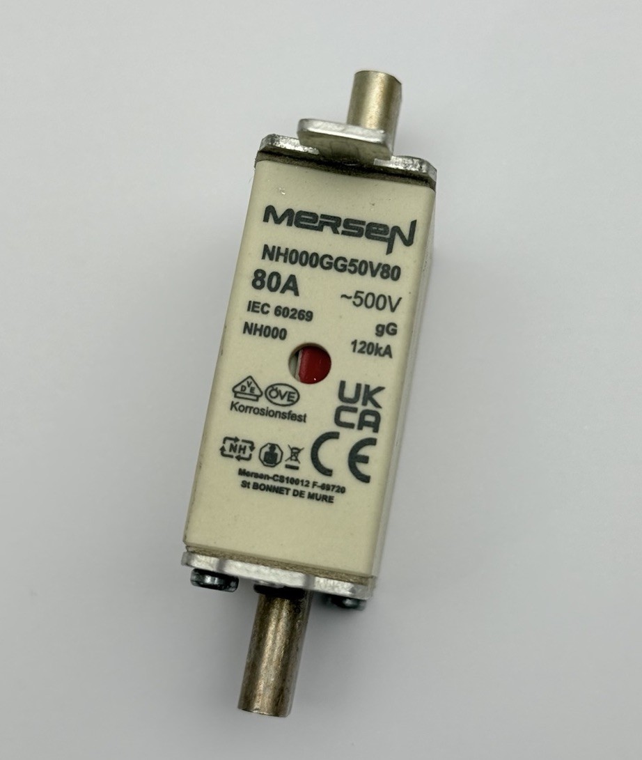MERSEN NH000GG50V80 FUSE, 500V, 80A