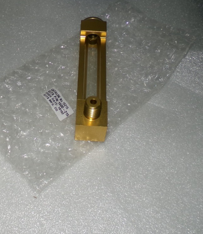 Gits 15215 Liquid Level Gauge Aluminum Gold Anodize Glass 1/4-18 Thread 5″ H NEW