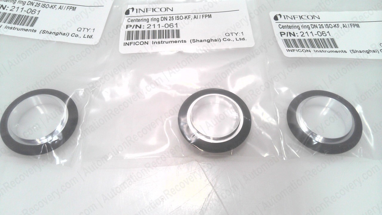 INFICON 211-061 PACK OF 12 DN 25 ISO-KF CENTERING ALUMINUM RING, NEW #347285