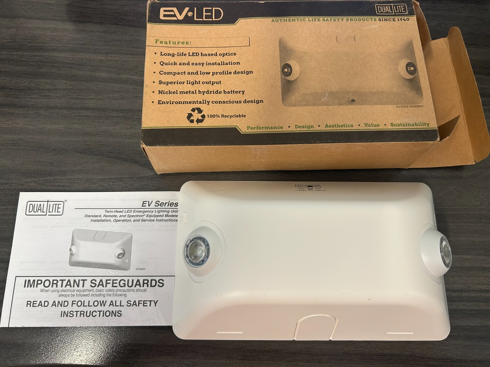 Hubbell Dual-Lite EV2 LED Emergency Light – White (Recommended Date of Nov/2025)