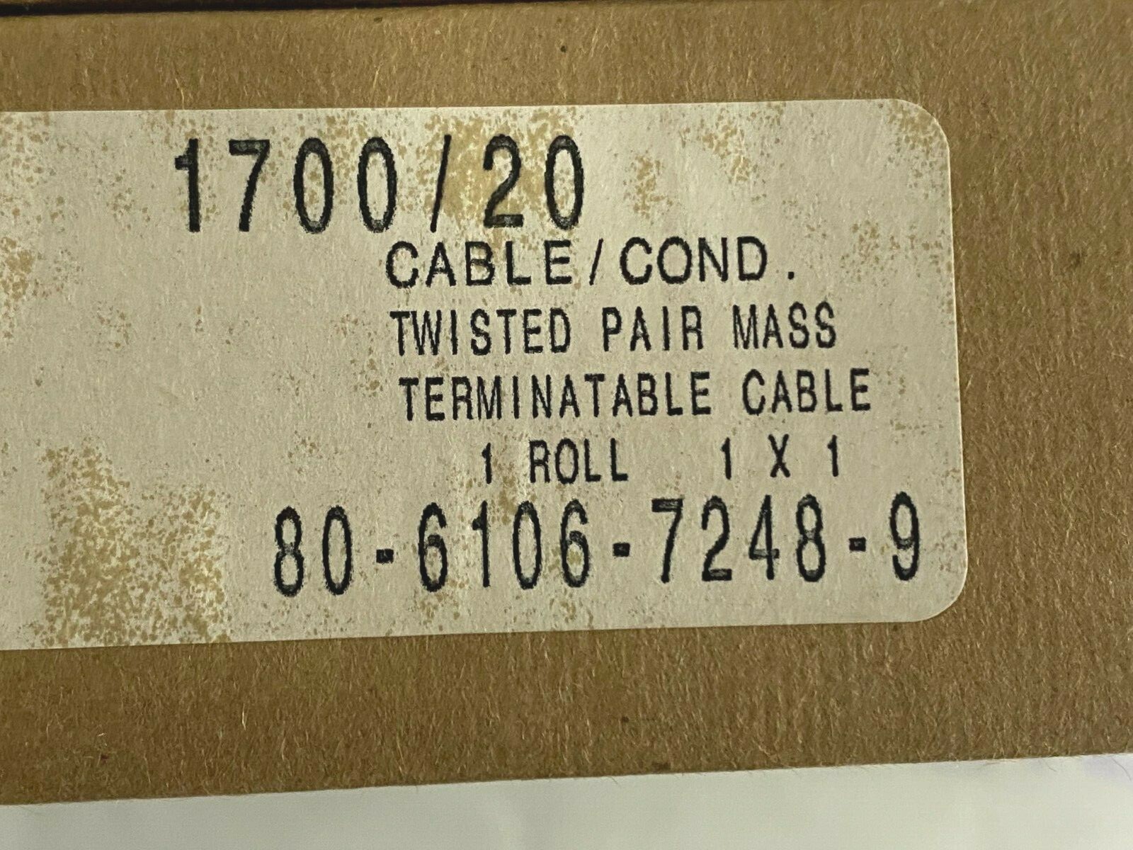 3M 1700/20 Flat Cables .05″ 20C 28AWG 100′ 10 COLOR TWISTED 1700/20-100