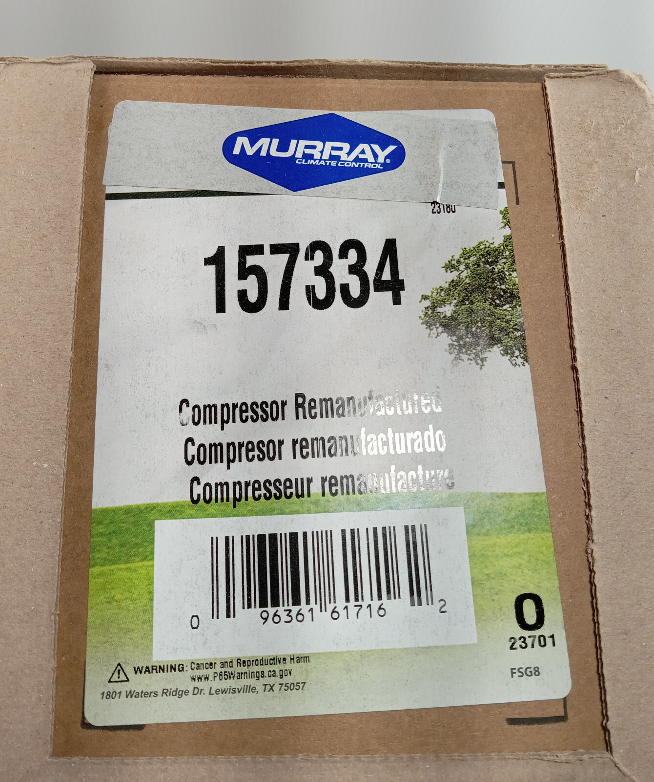 1 REMANUFACTURED MURRAY 157334 A/C COMPRESSOR ***MAKE OFFER***