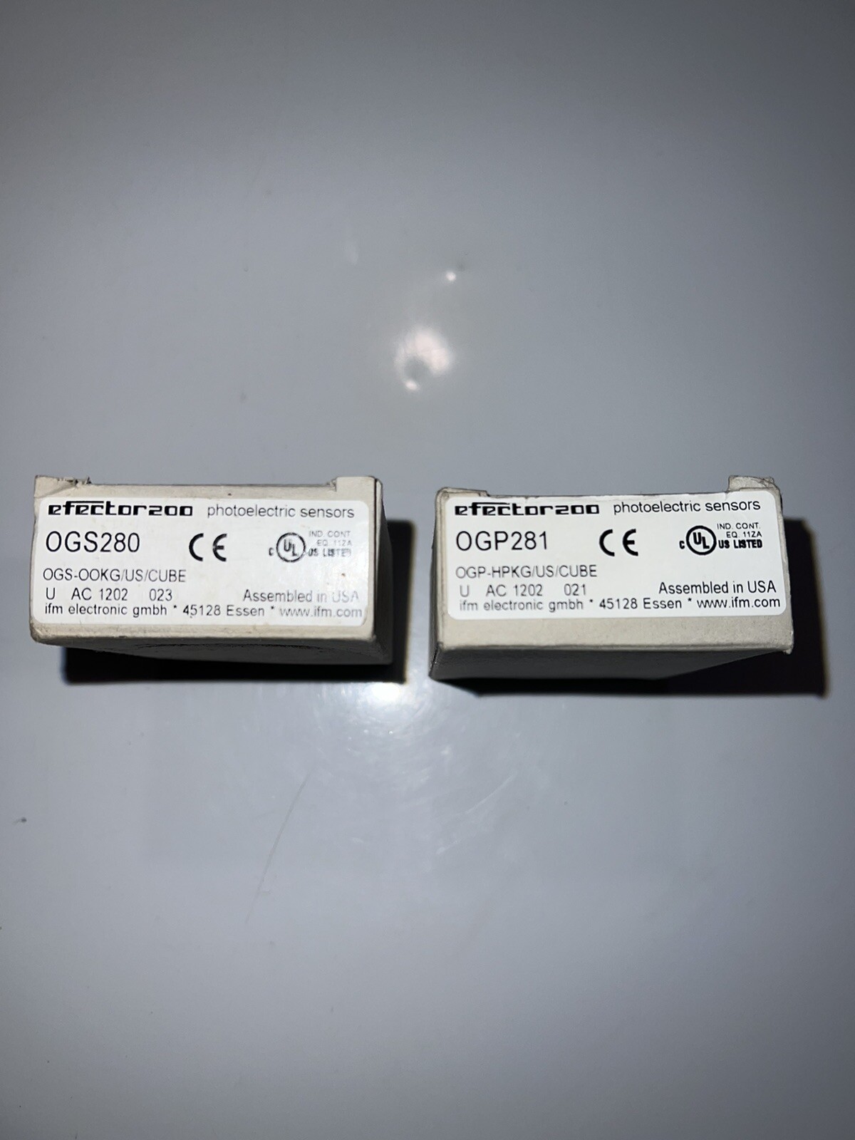 IFM EFECTOR OGS280 AND OGS281 NSFB THE COMPLETE PAIR *NEW IN BOX*