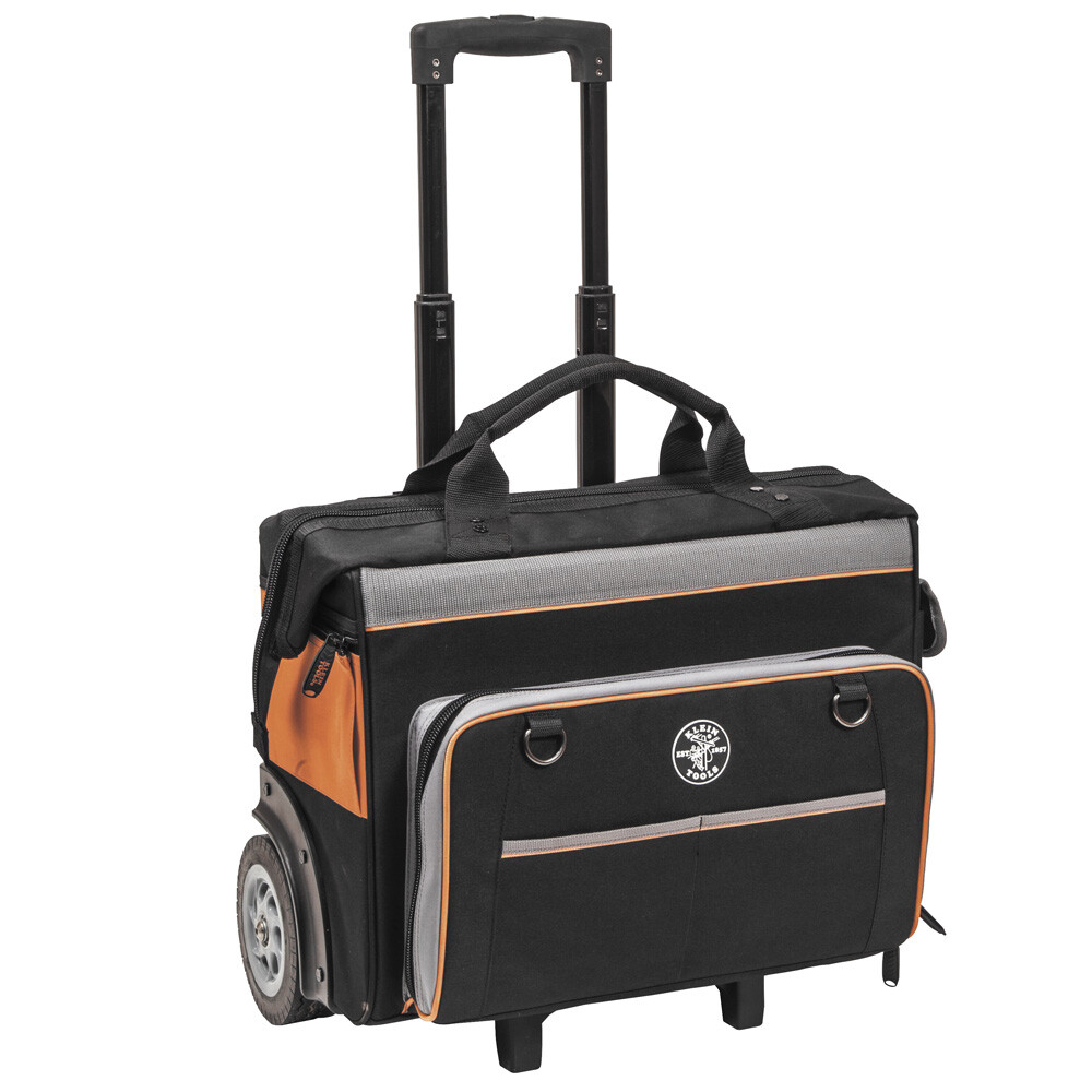 Klein 55452RTB Tradesman Pro Rolling Tool Bag 24 Pockets 19-Inch
