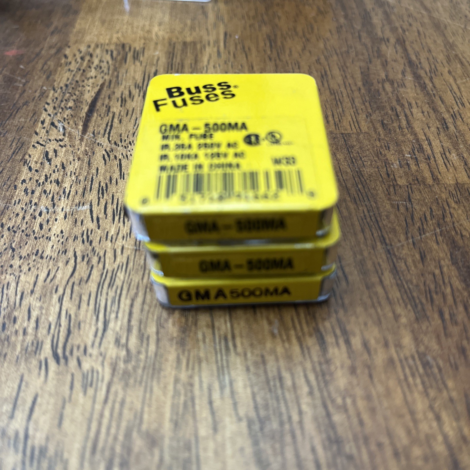 Lot Of 15 Buss GMA-500MA Bussmann Fuse – 3 Packs Of 5 – GMA500MA