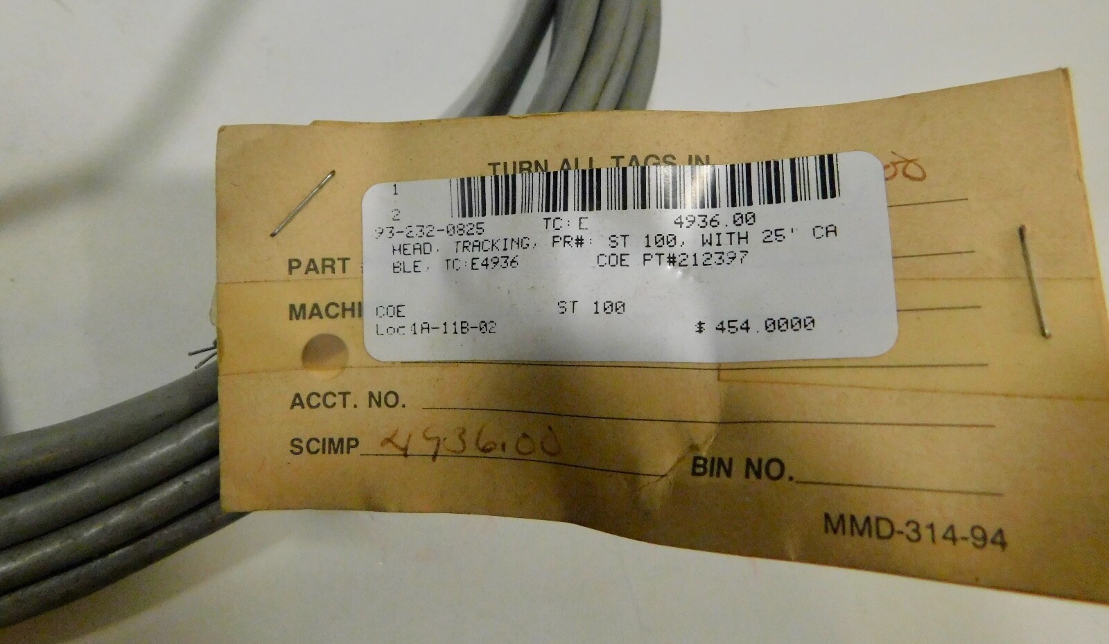 Unbranded Tracking / Sensor Head with 25′ Cable 212397 FCI