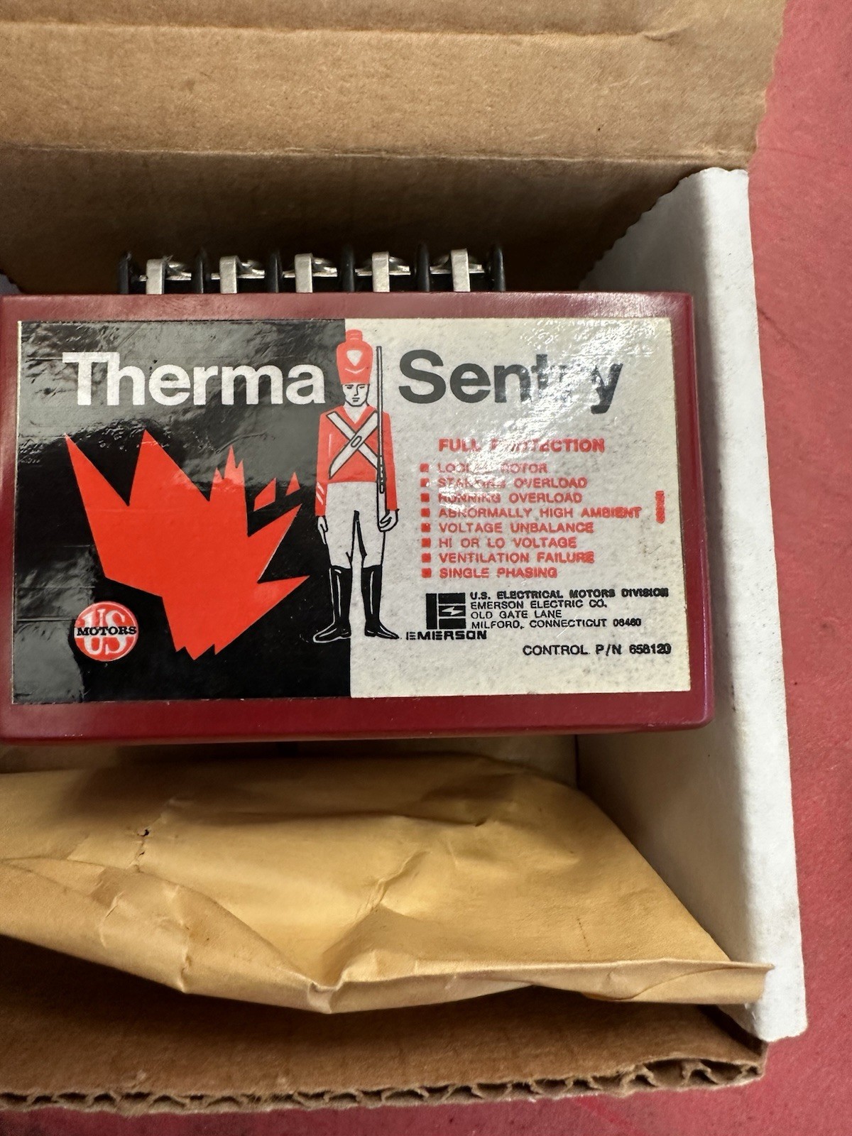 U.S. Electrical Motors Emerson Electric Therma Sentry Control 658120 51864NADC