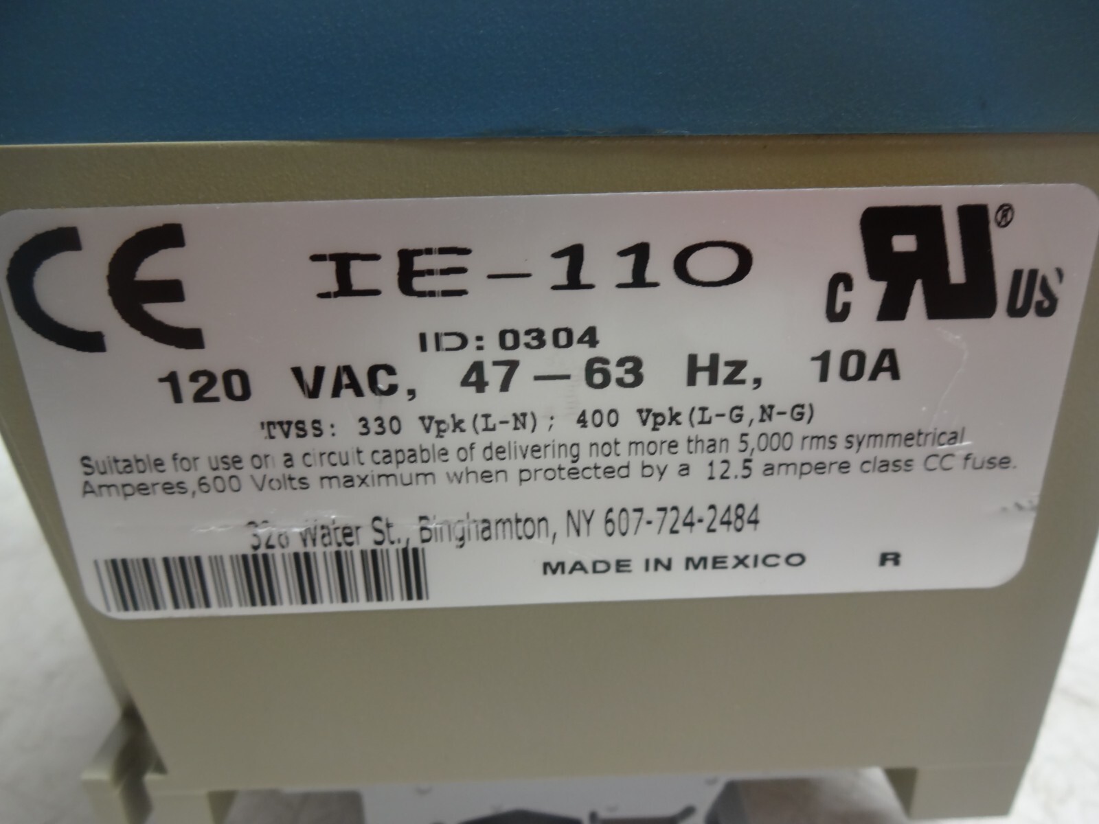 Islatrol IE-110 The Active Tracking Filter 120 VAC 10 Amp IE110