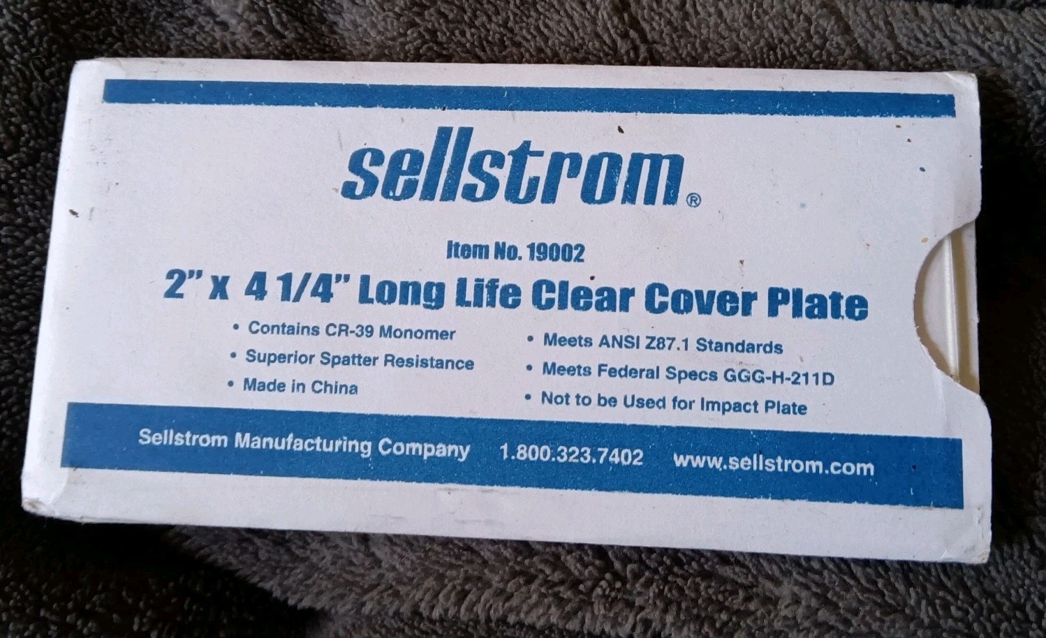 Sellstrom 19002 Glass Cover Plate 2″X 4 1/4″ (Pack of 4)