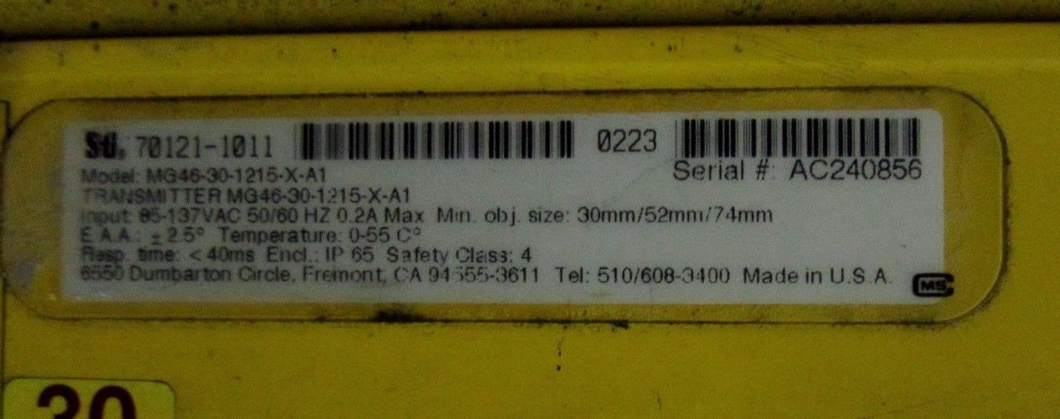 STI 4600 SERIES MG46-30-1215-X-A1 TRANSMITTER 85-137VAC 50/60HZ 0.2A **GOOD**